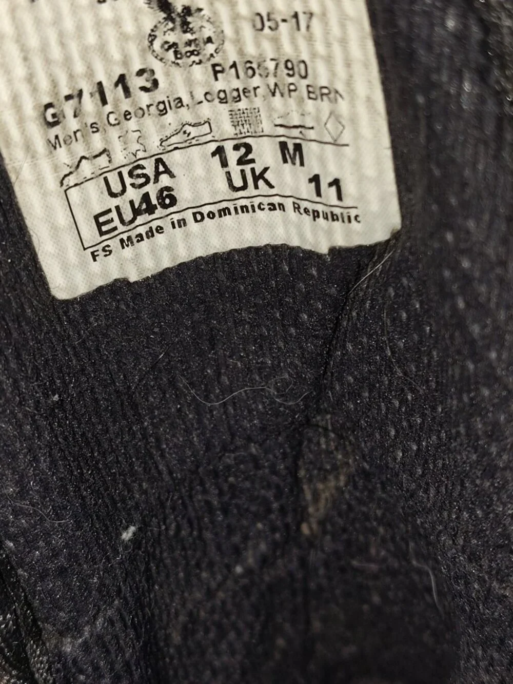 Men's Georgia boot company size 12 